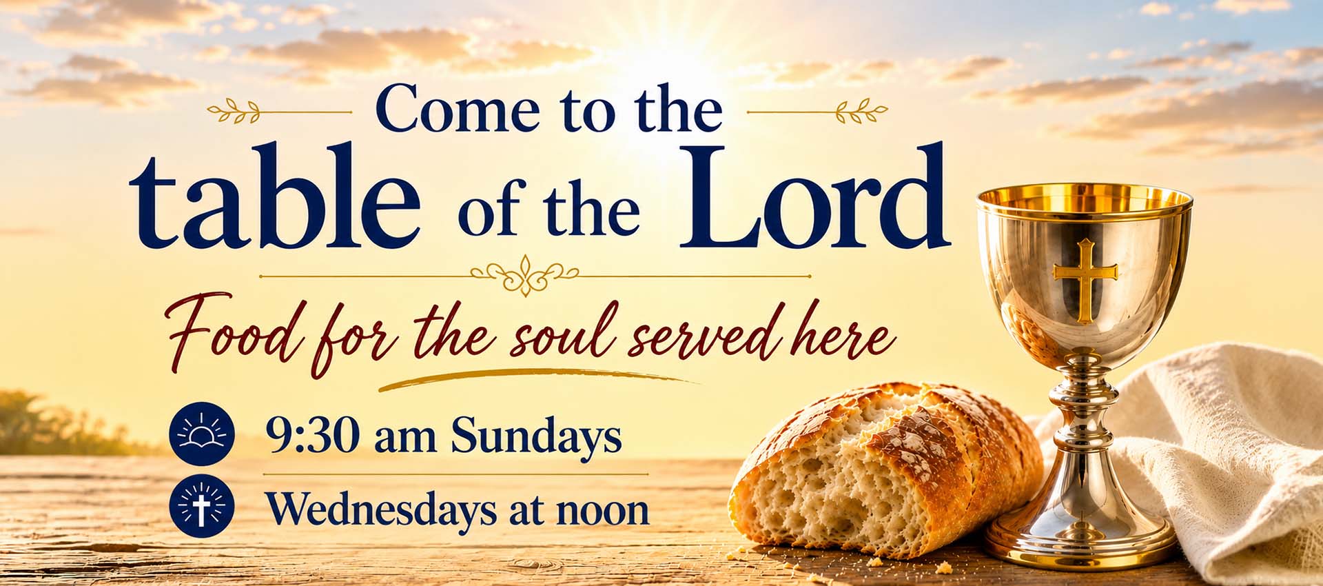 Join us for Sunday Service at 9:30am