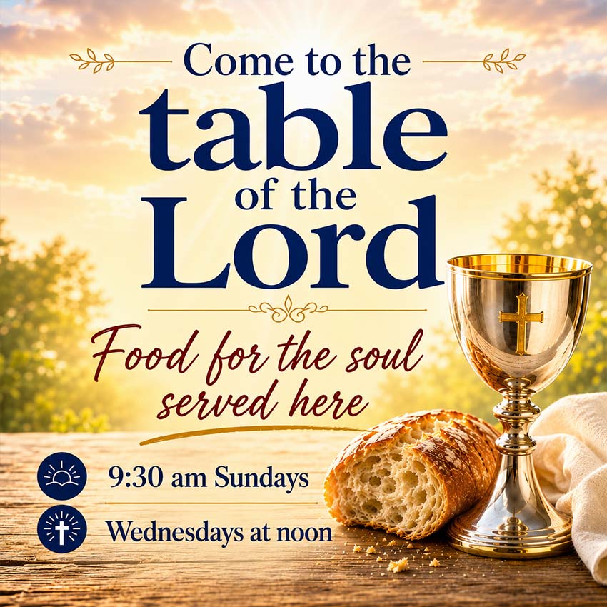 Join us for Sunday Service at 9:30am